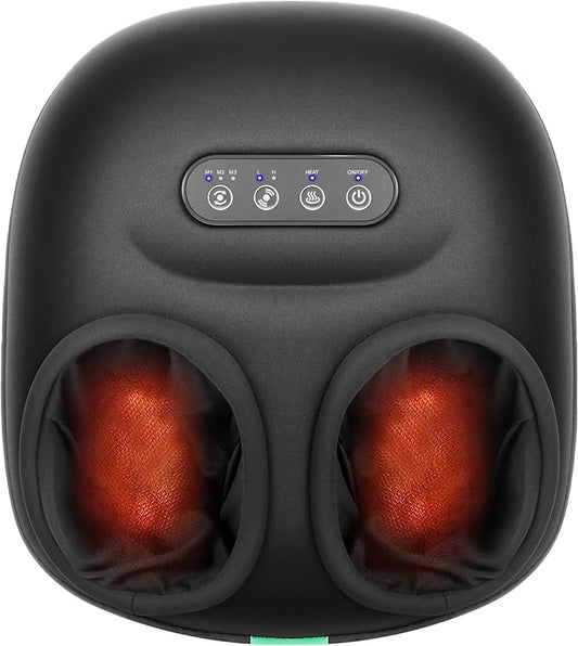 Medcursor Foot Massager Machine with Heat, Rolling, Deep Kneading, Shiatsu Foot Massager for Delivers Pain Relief, Tired, Plantar Fasciitis, Gift for Women Mom Men Fits Up to 13"