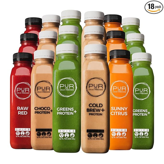 PUR Powerhouse 3-Day Juice Cleanse + Protein – Plant-Based Detox with Vegan Protein for Muscle Recovery, Energy & Performance | Cold-Pressed Protein Smoothies for Active Individuals