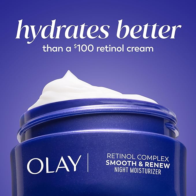 Olay Regenerist Radiance Retinol Face Moisturizer: Smooth & Renew Cream for Women - Fragrance-Free, Anti-Aging, Anti-Wrinkle, Tightening & Brightening - 2 Oz