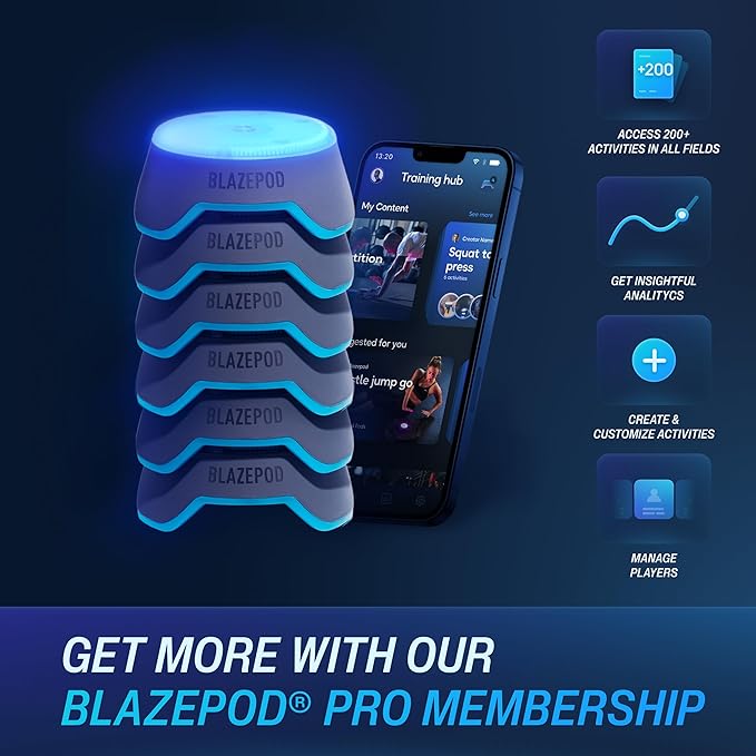 BlazePod Reaction Training Platform Improves Reaction Time and Agility for Athletes, Trainers, Coaches, Physical & Neurological Therapists, Fitness Trainers, Physical Educators
