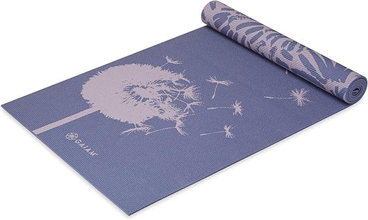 Gaiam Yoga Mat - Premium 6mm Print Reversible Extra Thick Non Slip Exercise & Fitness Mat for All Types of Yoga, Pilates & Floor Workouts (68" x 24" x 6mm Thick)