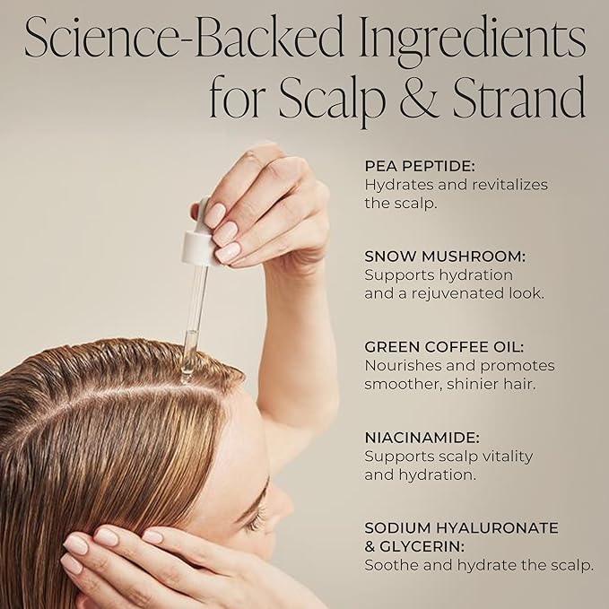 Arbonne HairCare Scalp Elixir – Lightweight Daily Hydrating Serum for supporting a healthy-looking scalp – Women's Haircare Products, Reduces Buildup, Promotes Healthier Scalp – 1.6 fl oz