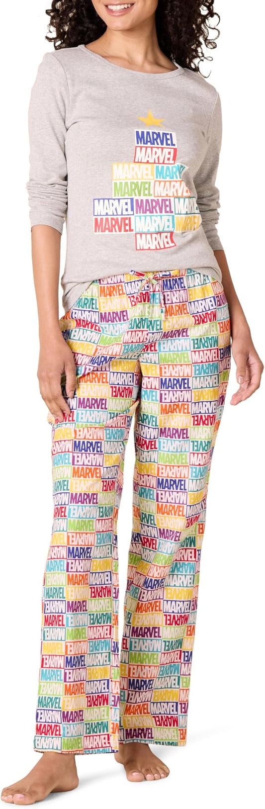 Amazon Essentials Disney | Marvel | Star Wars Women's Flannel Pajama Sleep Sets