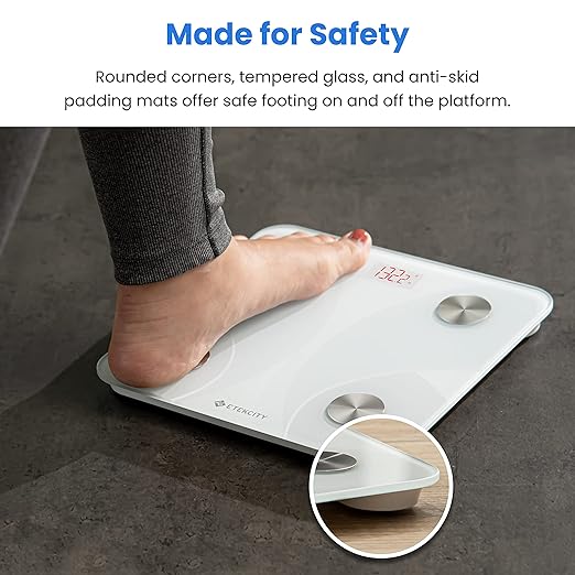 Etekcity Scale for Body Weight, Smart Digital Bathroom Weighing Scales with Body Fat and Water Weight for People, Bluetooth BMI Electronic Body Analyzer Machine, 400lb