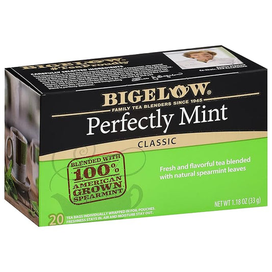 Bigelow Tea Perfectly Mint Black Tea, Caffeinated, 20 Total Tea Bags