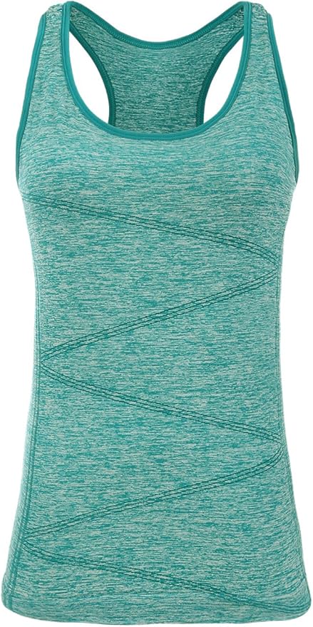 Disbest Yoga Tank Top, Women's Performance Stretchy Quick Dry Sports Workout Running Top Vest with Removable Pads