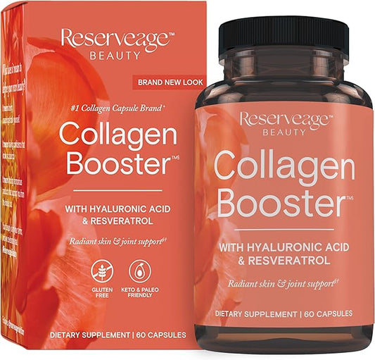 Reserveage Beauty Collagen Booster - Supplement for Skincare & Joint Health - Supports Healthy Collagen Production for Women - 60 Capsules (30 Servings)