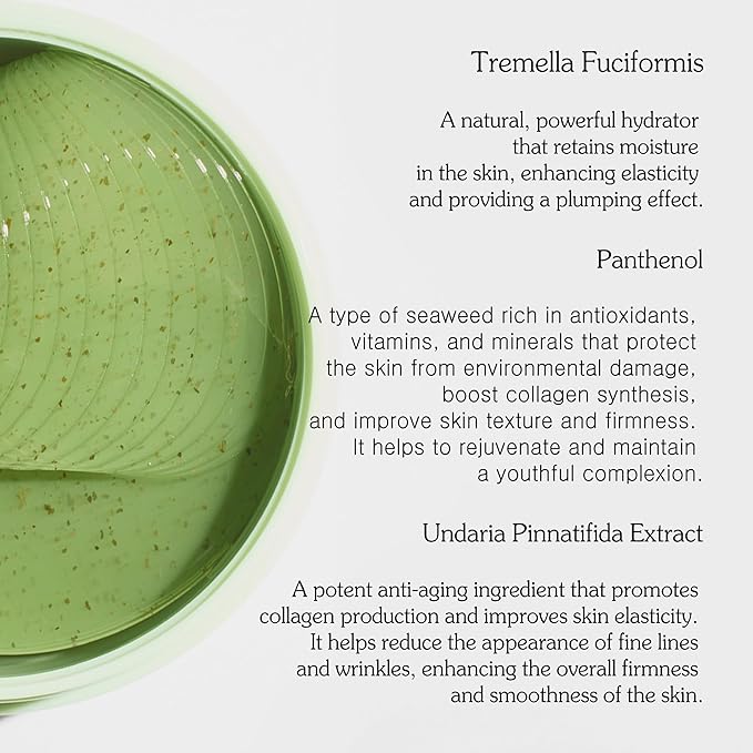 MIZON Phyto Plump Collagen Eye Gel Patch with Moringa, Triple Hyaluronic Acid, and Botanical Extracts for Brightening, Hydration, and Elasticity – 60pcs – Improves Vitality and Glow