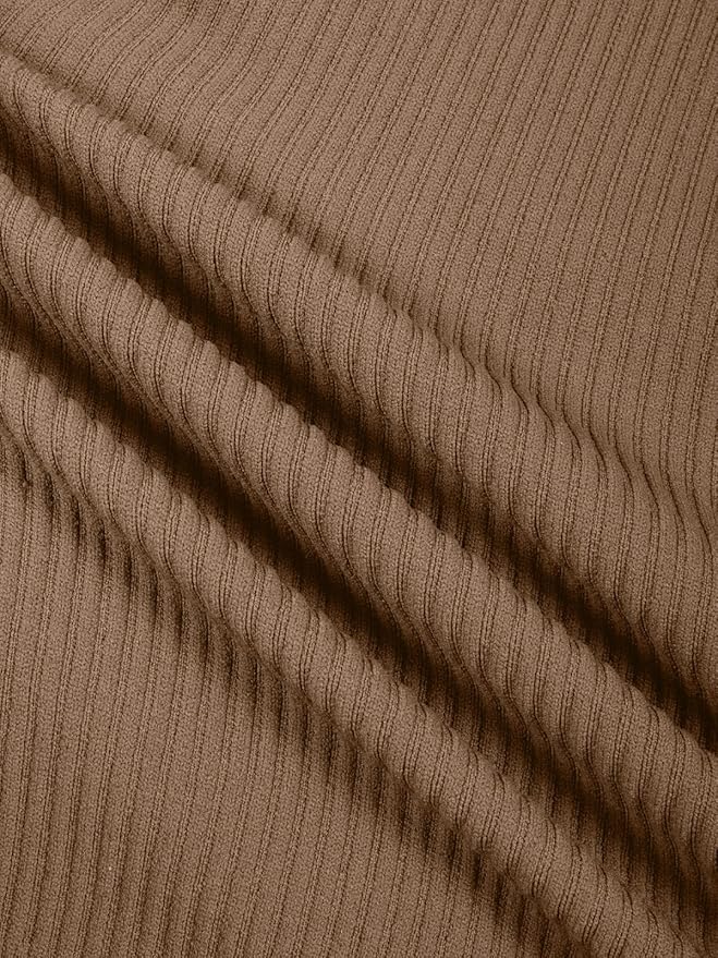 LASLULU Womens Sexy Square Neck Crop Top Ribbed Seamless Long Sleeve Workout Tops Halter Neck Athletic Yoga