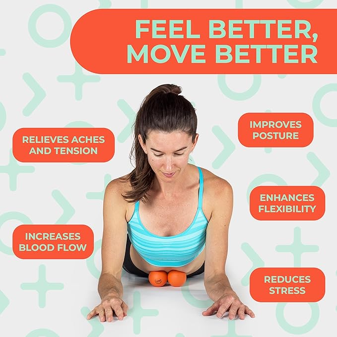 Deep Recovery Sport Yoga Deep Tissue Massage Ball Set, Lacrosse Ball Size – Extra Firm Myofascial Release Balls for Feet, Back, Neck, Legs & Arms – Trigger Point & Mobility Therapy (2-Pack)