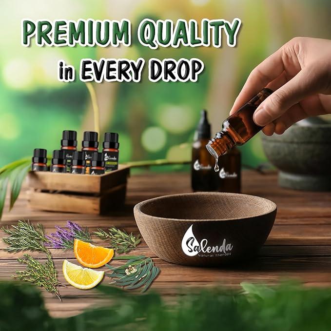 Eucalyptus Essential Oil by Salenda - 100% Pure Natural for Skin, for Diffuser, Humidifier, Aromatherapy-0.34 Fl Oz (10 ml)