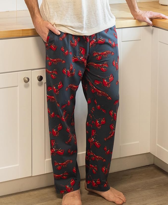 Lazy One Funny Ocean Pajama Pants For Men, Men's Separate Bottoms, Lounge Pants, Fishing PJs