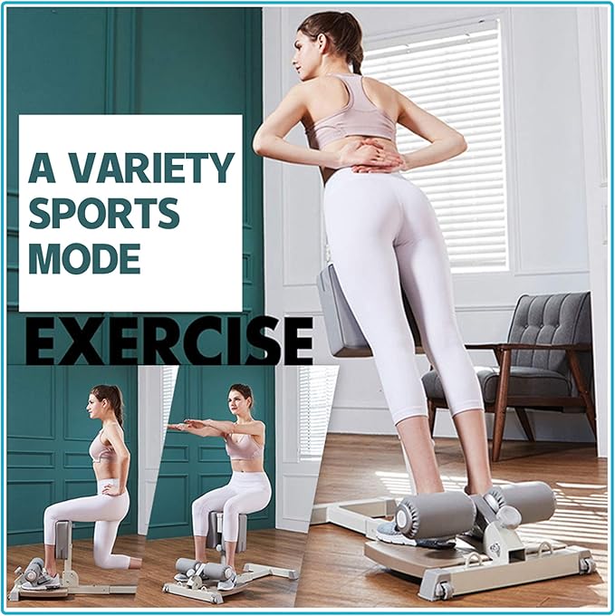 leikefitness Sissy Squat Machine, Deluxe Multi-Function Deep Sissy Squat Bench Workout Station, Leg Exercise Machine for Home Gym