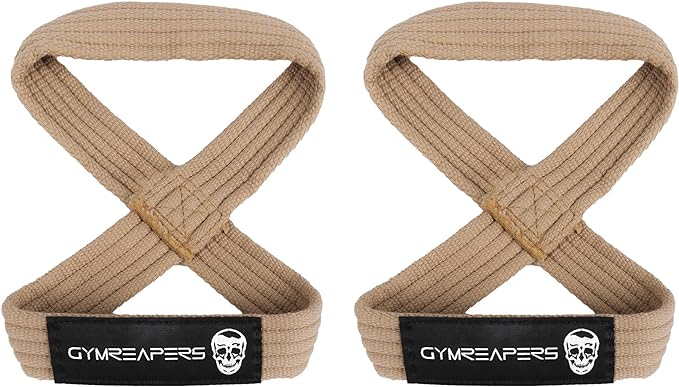 Gymreapers Figure 8 Lifting Straps For Deadlift, Powerlifting, Strongman, & Cross Training Strong Weightlifting Wrist Straps For Men, Women