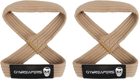 Gymreapers Figure 8 Lifting Straps For Deadlift, Powerlifting, Strongman, & Cross Training Strong Weightlifting Wrist Straps For Men, Women