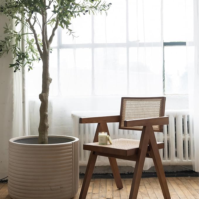 Brooklyn Candle Studio Santorini Jar Candle - Luxury Scented Candle, Vegan Soy Wax, Hand Poured in The USA, 50 Hour Slow Burn Time - 7.5oz