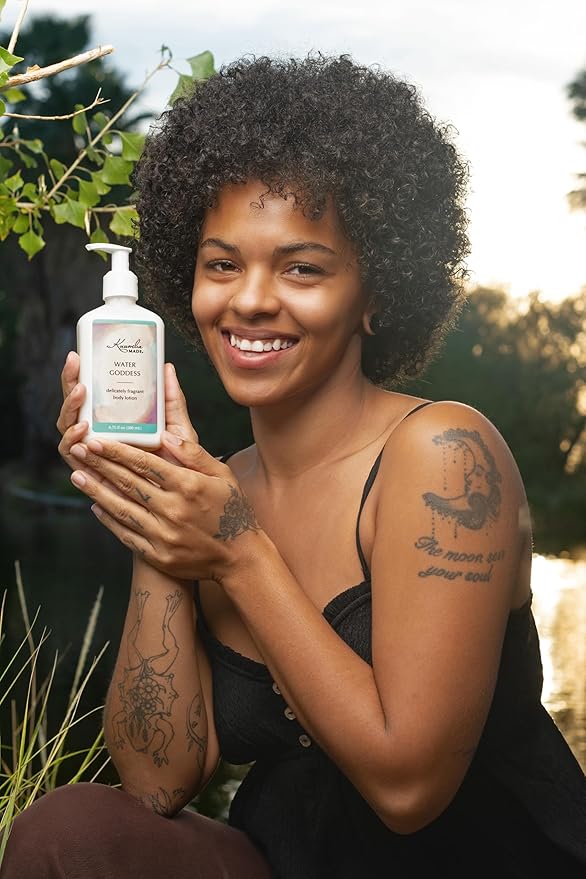 Kuumba Made Water Goddess Body Lotion 6.75 fl oz | Moisturizing Scented Lotion with Dispenser Pump