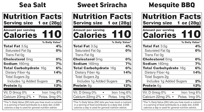 Bada Bean Bada Boom Plant-Based Protein, Gluten Free, Vegan, Crunchy Roasted Broad (Fava) Bean Snacks, 110 Calorie Packs, The Classic Box Variety Pack, 1 Ounce (Pack of 24)