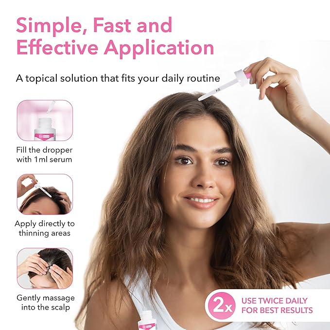 Hair-Regen Advanced 2% Minoxidil For Women, Hair Regrowth Treatment for Thinning Hair, Hair Loss for Women,6 Month Supply, Minoxidil Topical Solution for Thicker Fuller Hair