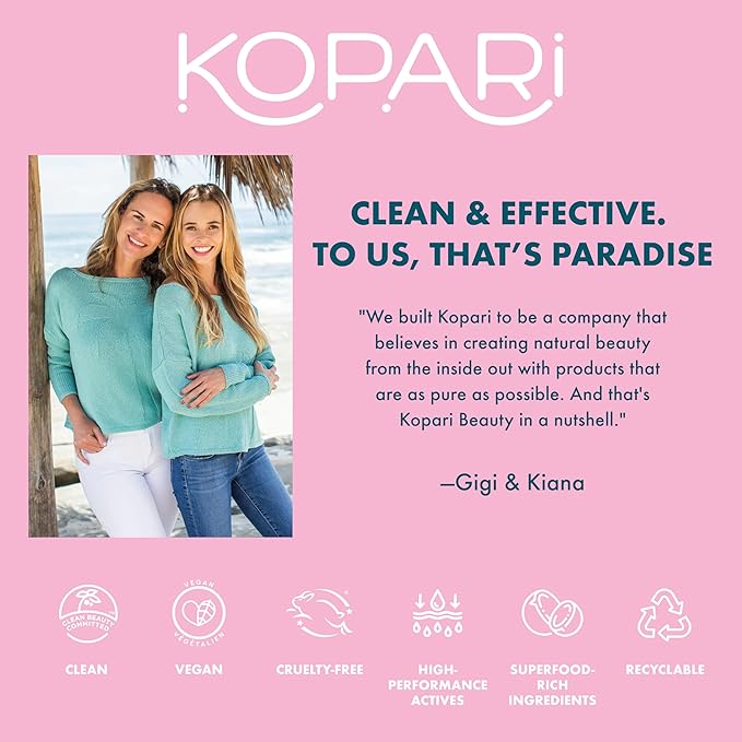 Kopari Aluminum Free Coconut Deodorant, Non Toxic & Clean Plant-Based, No Aluminum, Parabens or Baking Soda, Long Lasting Protection, Beach 2 oz