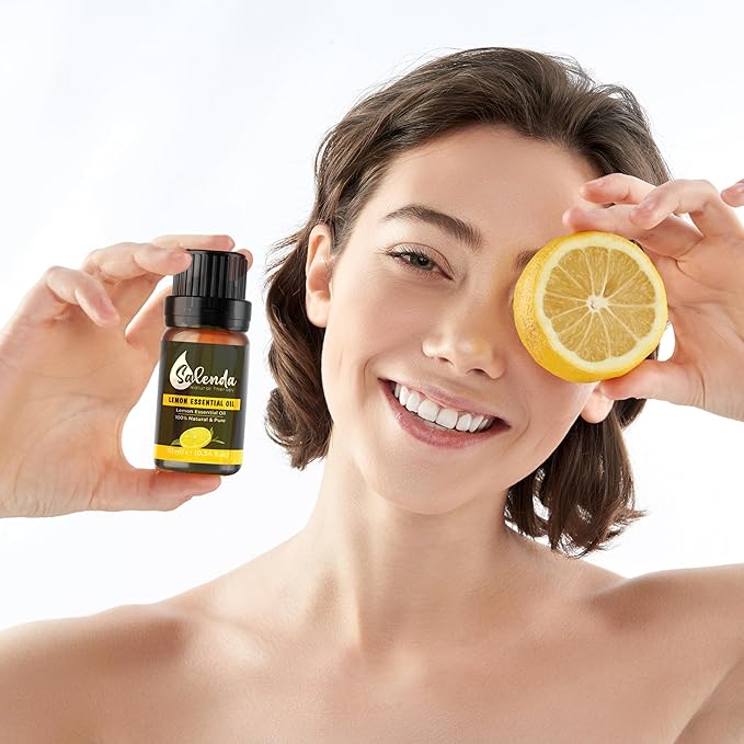Lemon Essential Oil by Salenda -100% Pure, for Diffuser, Cleaning, Massage, Skin & Hair Care-0.34 Fl Oz (10 ml)