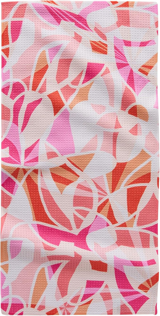 GEOMETRY Bar Towels for Kitchen - Spring & Summer Collection - Premium Towels for Cleaning Dishes & Glassware - Absorbent & Fast Drying Kitchen Towels - Soft Floral, 12" x 14" - 1-Piece