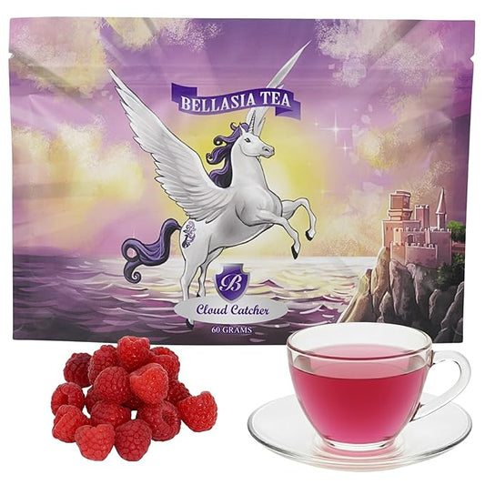 Bellasia Tea Could Catcher for Kids Using Real Fruit Pieces - Caffeine Free Herbal Tea Blend with Real Ingredients & Balanced Flavor- Add Loose Leaf Tea to Your Child’s Routine for A Fun & Tasty Drink