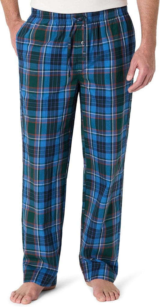 Amazon Essentials Mens Straight-Fit Woven Pajama Pant with Pockets
