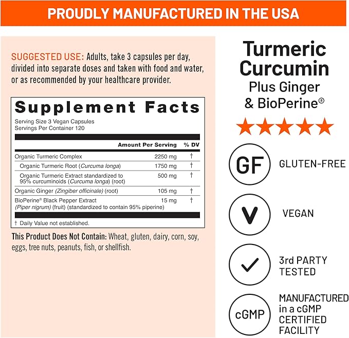 NatureWise Curcumin Turmeric 2250mg - 95% Curcuminoids & BioPerine Black Pepper Extract for Advanced Absorption - Daily Joint and Immune Health Support - Vegan, Non-GMO, 360 Count[120-Day Supply]