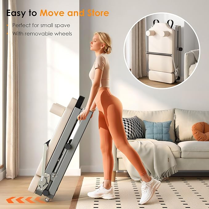 DlandHome Pilates Reformer, Foldable Pilates Reformer Machine with Springs & Resistance, Suitable for Advanced and Beginners Users Adjustable Pilates Equipment for Full-Body Home Workout Up to 330 lbs