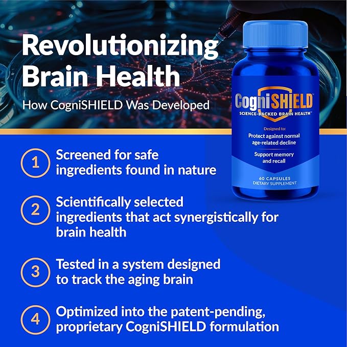 Brain Health Supplement - 60 Count - Support Strong Memory, Recall - Protect Against Normal Age-Related Cognitive Decline
