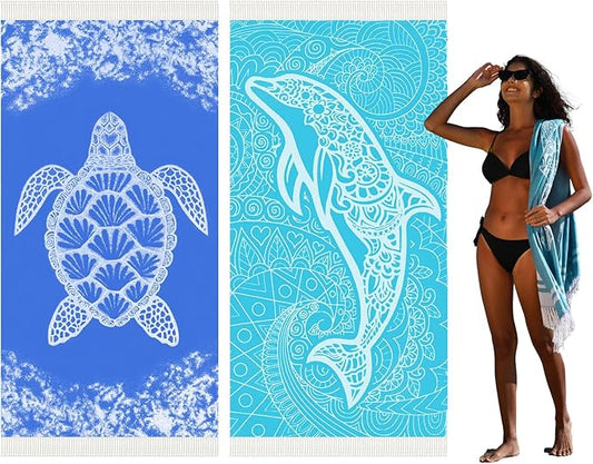 Thin Turkish Beach Towel Lightweight Quick Dry Absorbent Cotton Bathroom Bath Pool Swim Towels Extra Large Oversized Sand Free Beach Accessories Essentials Cloud Gifts for Adult