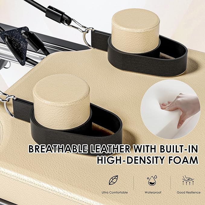 DlandHome Pilates Reformer, Foldable Pilates Reformer Machine with Springs & Resistance, Suitable for Advanced and Beginners Users Adjustable Pilates Equipment for Full-Body Home Workout Up to 330 lbs