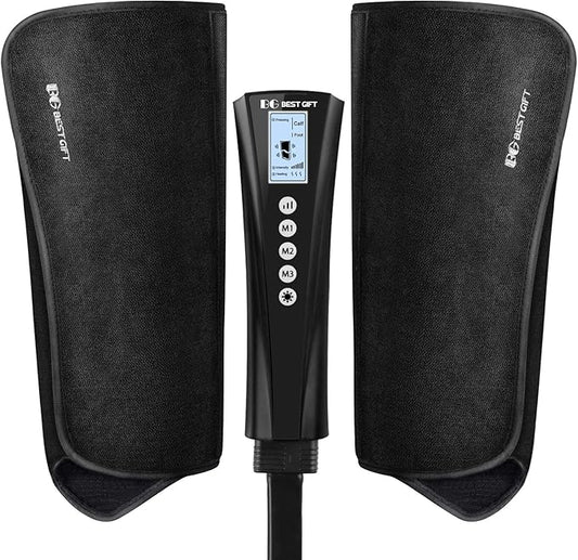 Gifts for Dad Mom Men Women Christmas Mother Day Father Day, Air Compression Massager with Heat for Foot,Leg,Calf,Thigh and Knee, Helpful for Vericose Veins, Muscle Fatigue, Cramps, Swelling and Edema