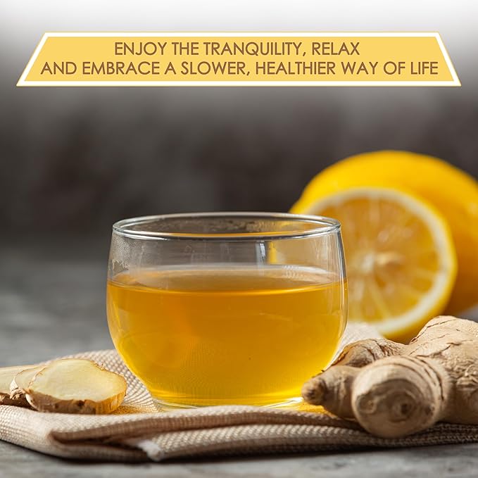 NHAT ANH FARM - Premium Ginger Tea Bags -Dried Ginger Root Tea Bags - 40 Teabags, 2.5g/bag. 100% Natural & Pure, Caffeine Free. Good for your health.