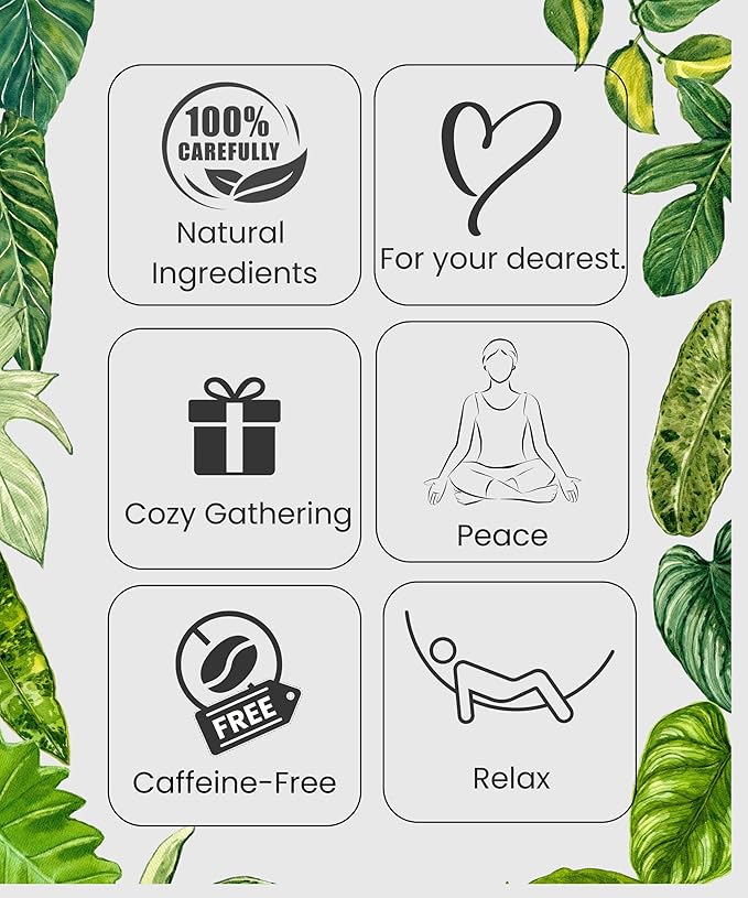 EZR Leaf Mint & Chamomile Herbal Tea 20 Pyramid Tea Bags 1.4 Once with Lemongrass Mint Leaves Caffeine Free Decaf Blend Natural Relaxing,Wellness Gift-Ready