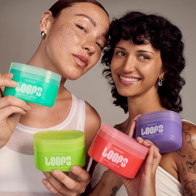 LOOPS MicroCellular Moisturizer - Nourish, Replenish, and Rebalance - Collagen Boosting, Restoring, Moisturizing, and Balancing Skincare - Pre-soaked Veocell Embo Pad - Face Moisturizer