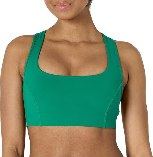 Amazon Essentials Women's Active FormFlex Buttery Soft Light Support Square Neck Racerback Sports Bra