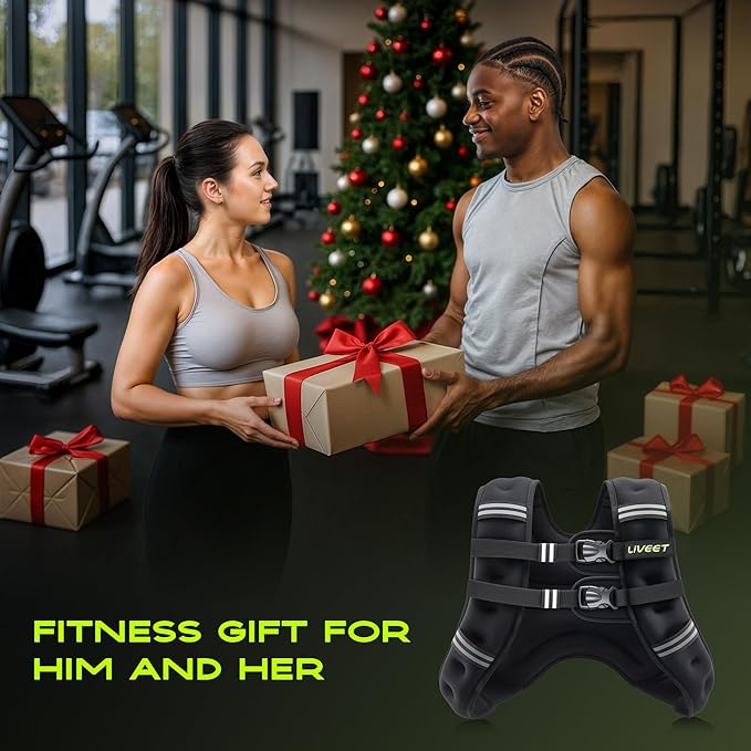 Weighted Vest Women with Pocket, SGS Certified Weighted Vest for Men, 5 10 15 20 25 30 lb Weight Vest with Reflective Strips Adjustable Buckle Straps for Walking Running Strength Training Cardio Workout