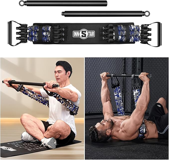 Innstar Multi-Function Resistance Bands for Working Out, Push Up Exercise Bands Resistance Bands Set for Bench Press Gym Equipment, Home Workout, Travel Portable