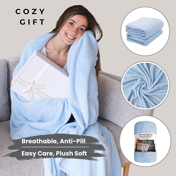 Wearable Blankets for Women, Adult Wearable Blanket Men, Top Christmas Gifts for Women, Wife Birthday Gift Ideas