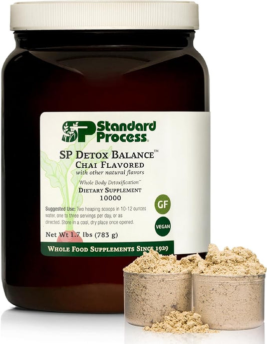 Standard Process SP Detox Balance Chai - Detox Cleanse with Pea Protein, Iron, Magnesium & Choline - Vegan, Non-Dairy & Gluten-Free - 1.7 lb