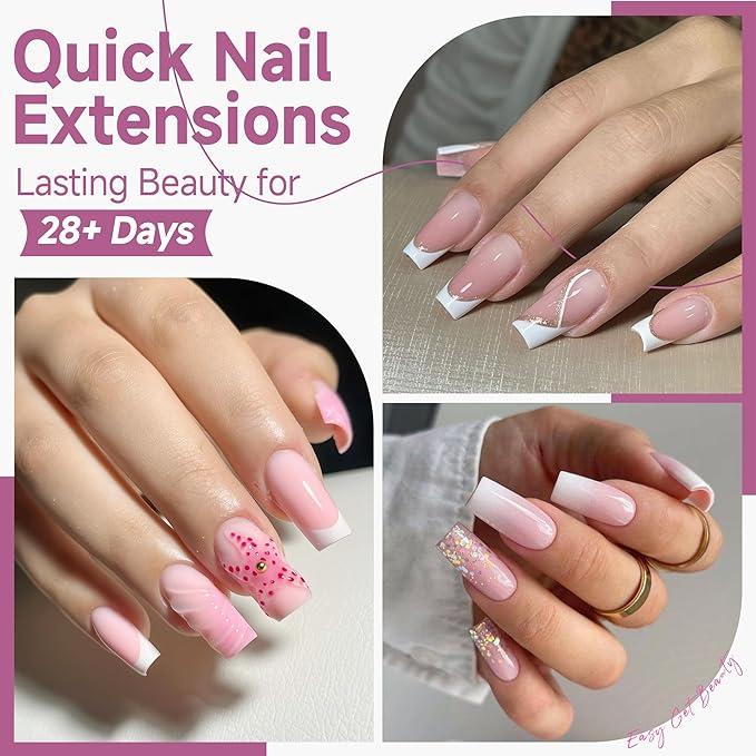 UNA GELLA Nail Tips Square Fake Gel Nails 120pcs Pre-buff Matte Square Full Cover False Nail Tips Clear Acrylic Nails No C Curve S quare Tips for Press on Nail Extensions Home DIY Salon 12 Sizes