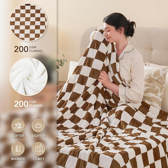 Homemate Electric Blanket Heated King Size - 100“x90“ Ultra Soft Cozy Flannel Heating Blanket with 10 Fast Heat Levels 8 Hours Auto Off Over-Heated Protection ETL Certification Keep Warm in Home