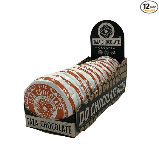 Taza Chocolate Organic Mexicano Disc 55% Dark Chocolate, Coffee, 2.7 Ounce (12 Count), Vegan