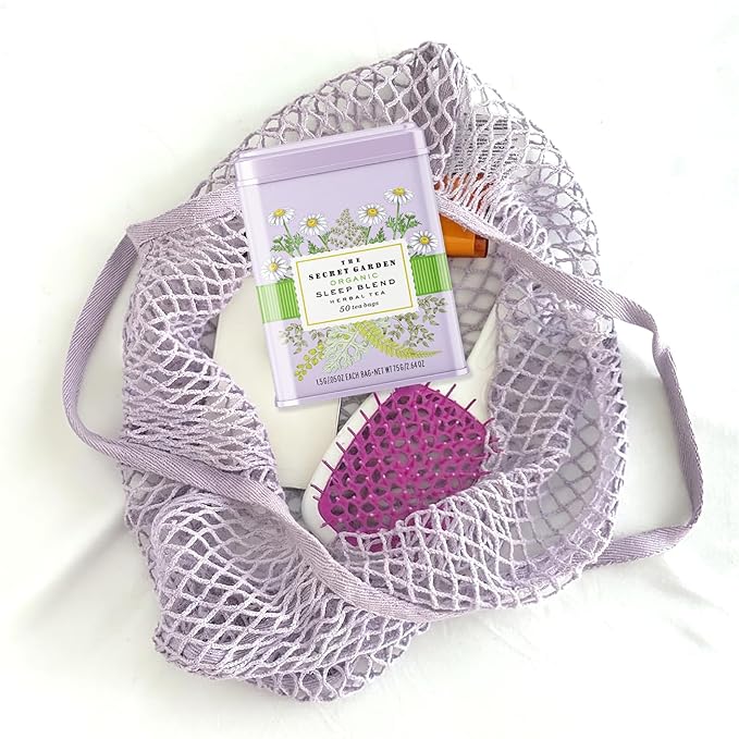 Life Plus Style Gourmet The Secret Garden Sleep Tea USDA Organic Chamomile Peppermint & Fennel Blend Caffeine-Free Non-GMO Gluten-Free Promotes Peaceful Sleep & Relaxation 50 Tea Bags in Gift Tin