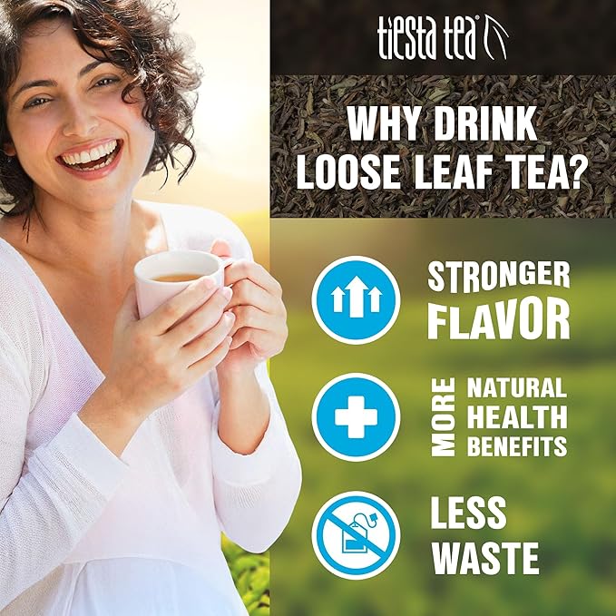 Tiesta Tea - Chunky Watermelon, Loose Leaf, Sweet Watermelon Herbal Tea, Premium Non-Caffeinated Blend, Make Hot or Iced, Brews Up to 25 Cups, 2 Ounce Resealable Pouch