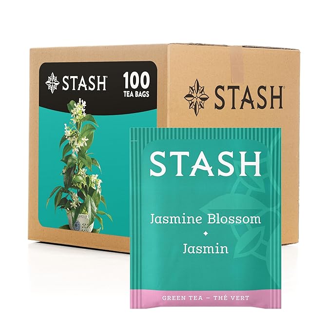 Stash Tea Jasmine Blossom Green Tea, Box of 100 Tea Bags