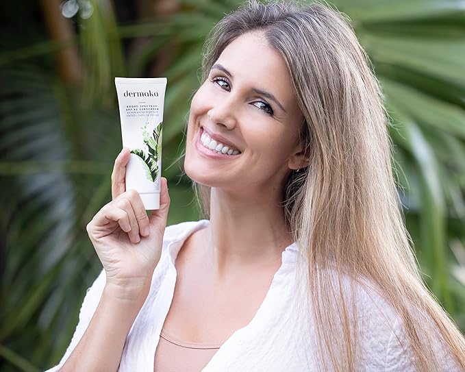 Dermaka Tinted Sunscreen SPF 42 for Face & Body – 2-in-1 Lightly Tinted Mineral Sunscreen with Zinc Oxide & Titanium Dioxide – Skin Soothing, Water-Resistant 80 Min, 3.4 oz