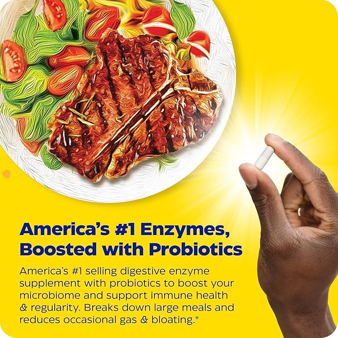 Enzymedica Digest Gold + Probiotics, 2-in-1 Formula for Gut Health, Digestive Enzymes & 1 Billion Active Probiotic Cultures, 90 Count